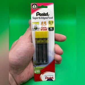 Pentel Super Hi-Polymer Leads, 0.9 mm, 3 Tubes